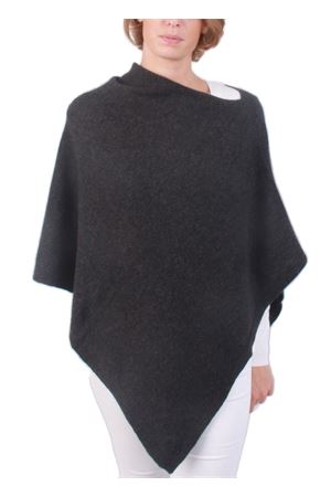 Poncho in lana grigio scuro Art Tricot | 700PGRIGIO